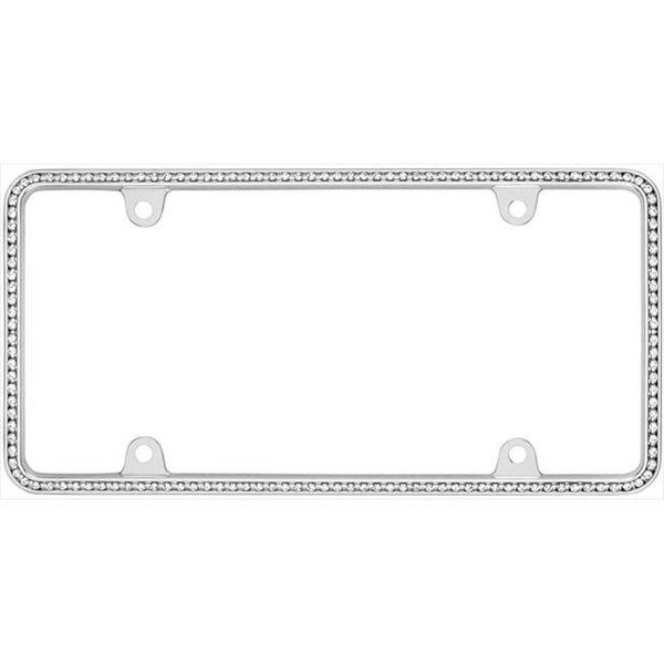 Cruiser Accessories Cruiser Accessories 18130 Diamondesque License Plate Frame; Chrome And Clear 18130